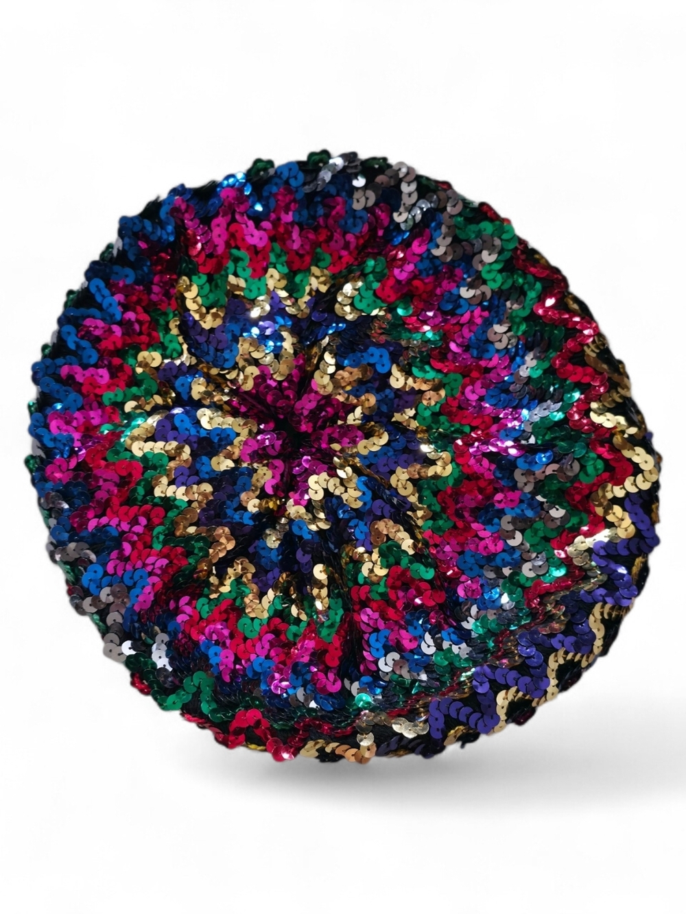 Multicolor Sequin Beret Hat